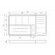 OFFICE DRAWER ORGANIZER PEN TRAY 19.5x36 /BLACK
